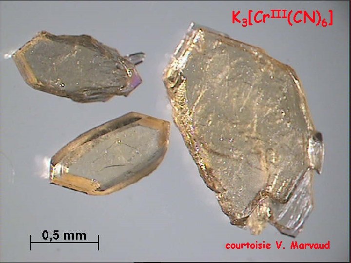 III(CN) ] K [Cr 6 Où sont les électrons dans 3 un complexe hexacyanochromate