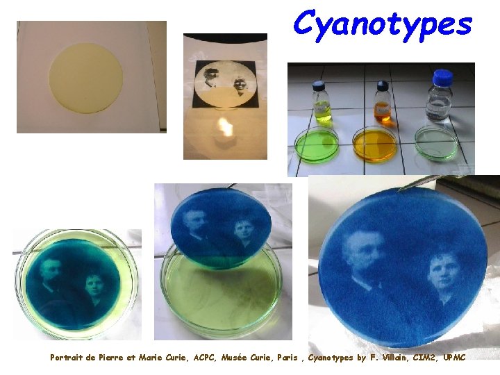 Cyanotypes Portrait de Pierre et Marie Curie, ACPC, Musée Curie, Paris , Cyanotypes by