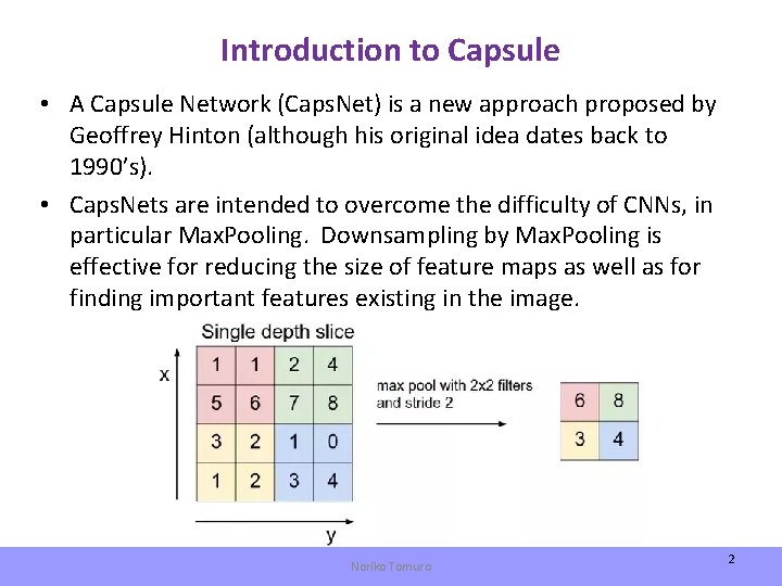 Introduction to Capsule • A Capsule Network (Caps. Net) is a new approach proposed