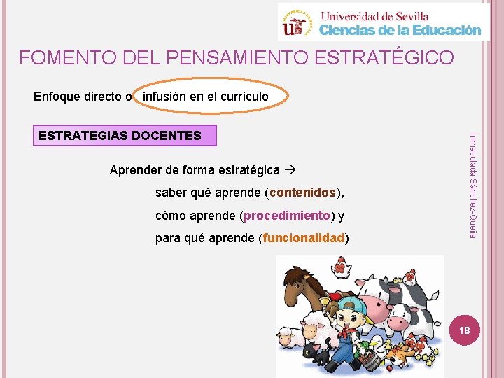 FOMENTO DEL PENSAMIENTO ESTRATÉGICO Enfoque directo o infusión en el currículo Aprender de forma