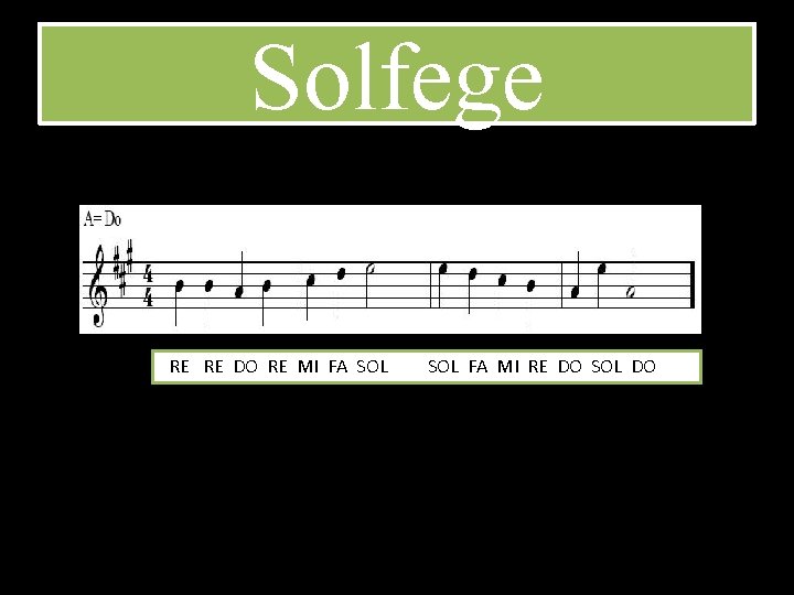 Solfege RE RE DO RE MI FA SOL FA MI RE DO SOL DO