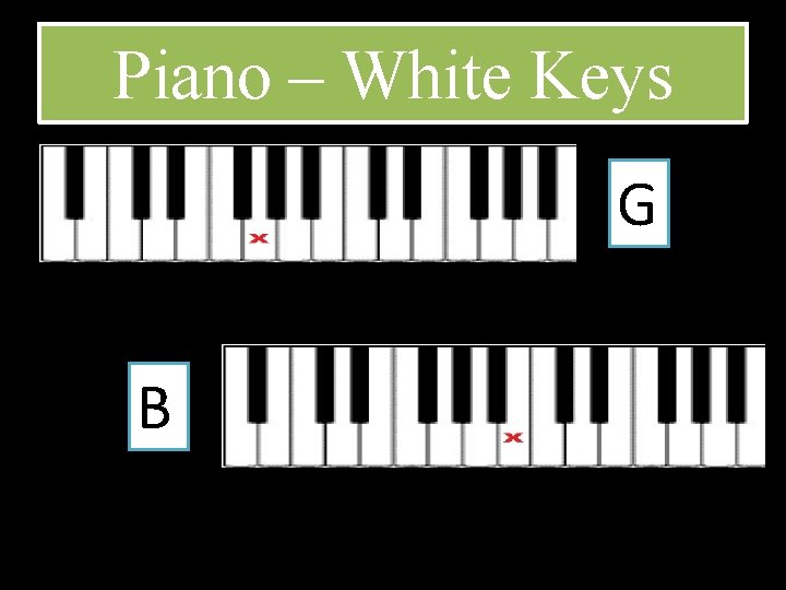 Piano – White Keys G B 
