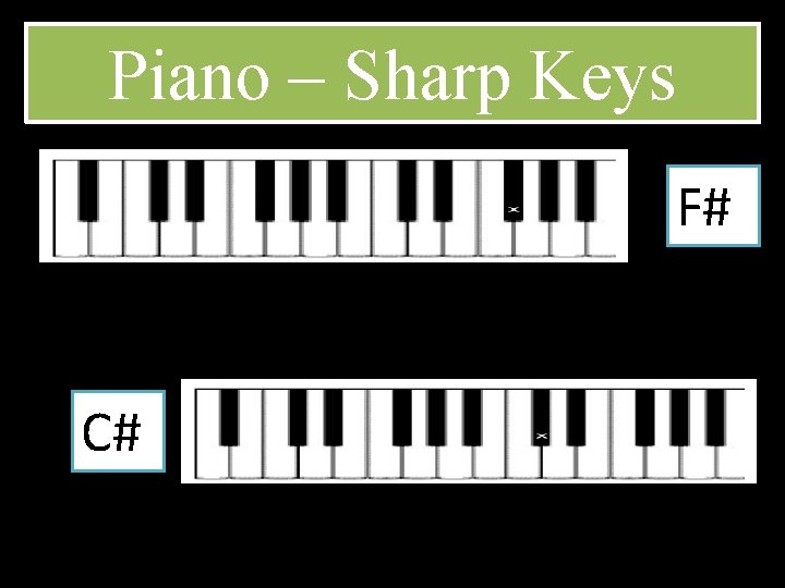 Piano – Sharp Keys F# C# 