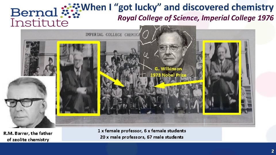 When I “got lucky” and discovered chemistry Royal College of Science, Imperial College 1976