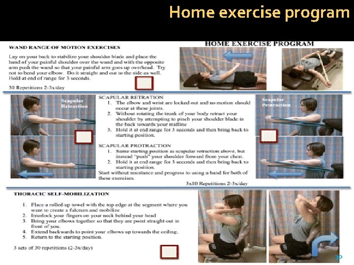 Home exercise program 30 