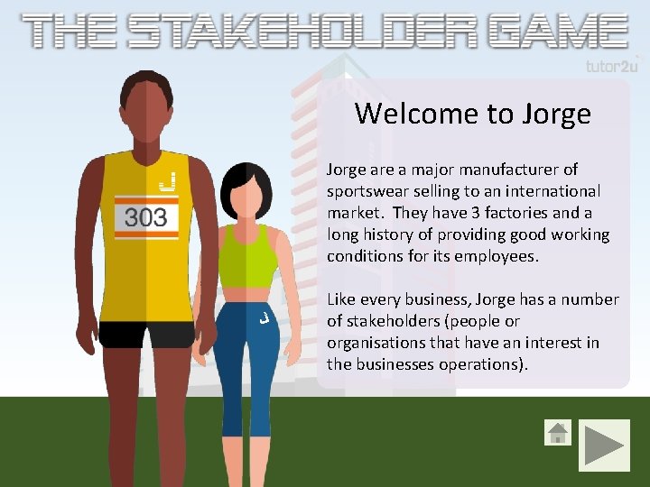 Welcome to Jorge are a major manufacturer of sportswear selling to an international market.