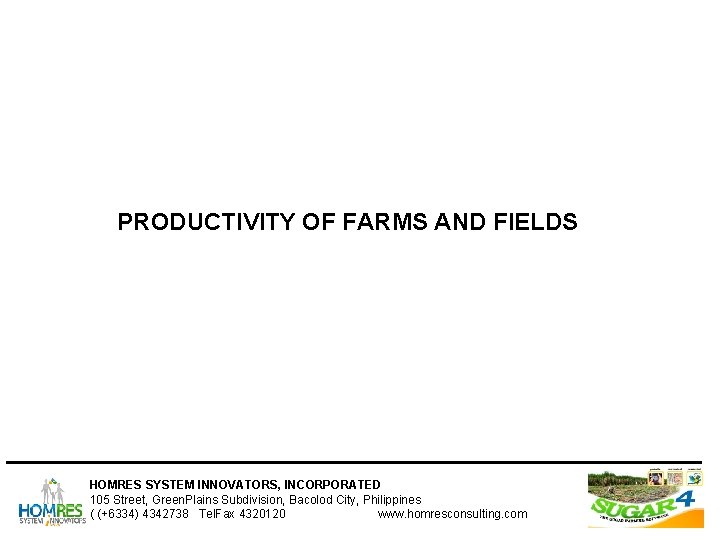 PRODUCTIVITY OF FARMS AND FIELDS HOMRES SYSTEM INNOVATORS, INCORPORATED 105 Street, Green. Plains Subdivision, PRODUCTIVITY OF FARMS AND FIELDS HOMRES SYSTEM INNOVATORS, INCORPORATED 105 Street, Green. Plains Subdivision,