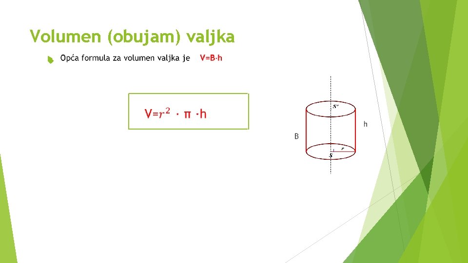 Volumen (obujam) valjka 