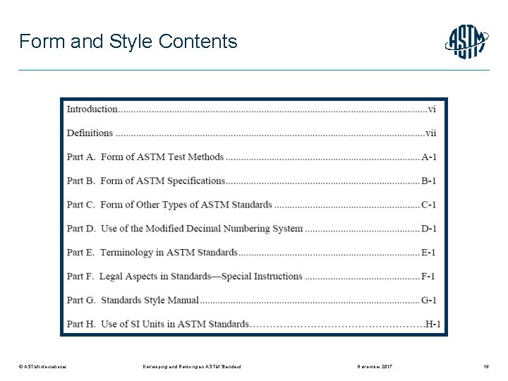 Developing and Revising an ASTM Standard Editorial and