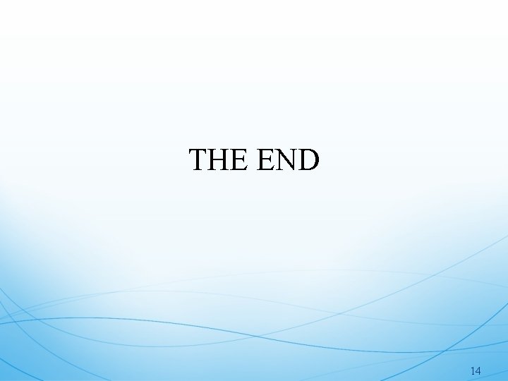 THE END 14 