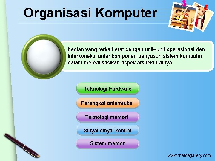Organisasi Komputer bagian yang terkait erat dengan unit–unit operasional dan interkoneksi antar komponen penyusun