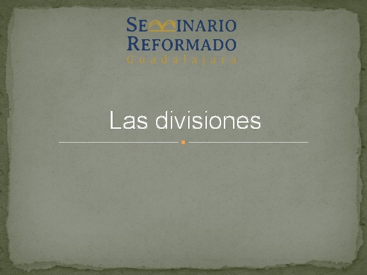 Las divisiones 