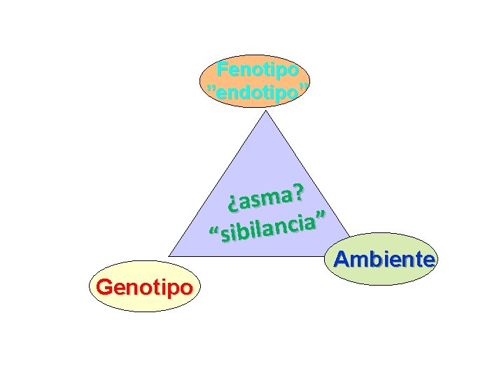 Fenotipo ”endotipo” ? a m s a ¿ ” a i c n a