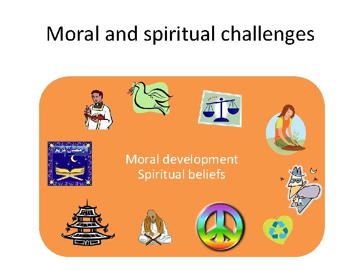 Moral and spiritual challenges Moral development Spiritual beliefs 