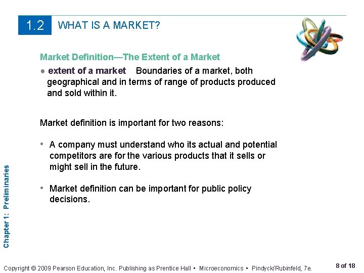 1. 2 WHAT IS A MARKET? Market Definition—The Extent of a Market ● extent