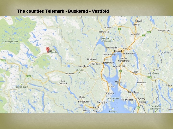 The counties Telemark - Buskerud - Vestfold 