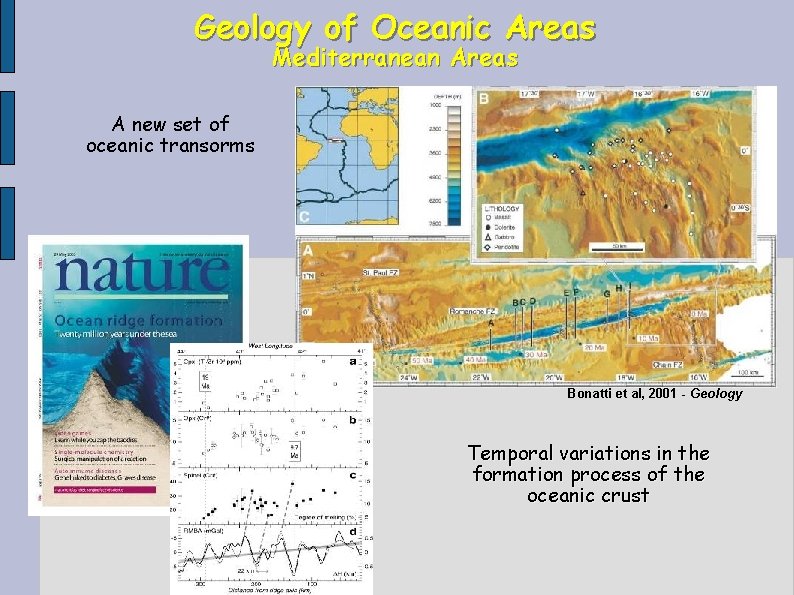 Geology of Oceanic Areas Mediterranean Areas A new set of oceanic transorms Bonatti et
