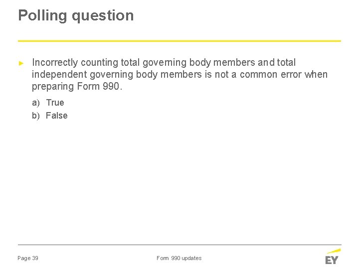 Polling question ► Incorrectly counting total governing body members and total independent governing body