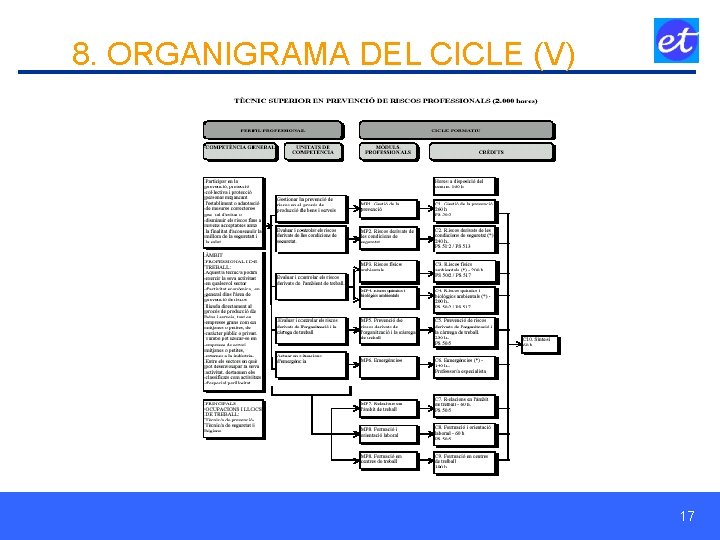 8. ORGANIGRAMA DEL CICLE (V) 17 