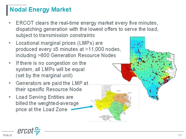 Nodal Energy Market • ERCOT clears the real-time energy market every five minutes, dispatching