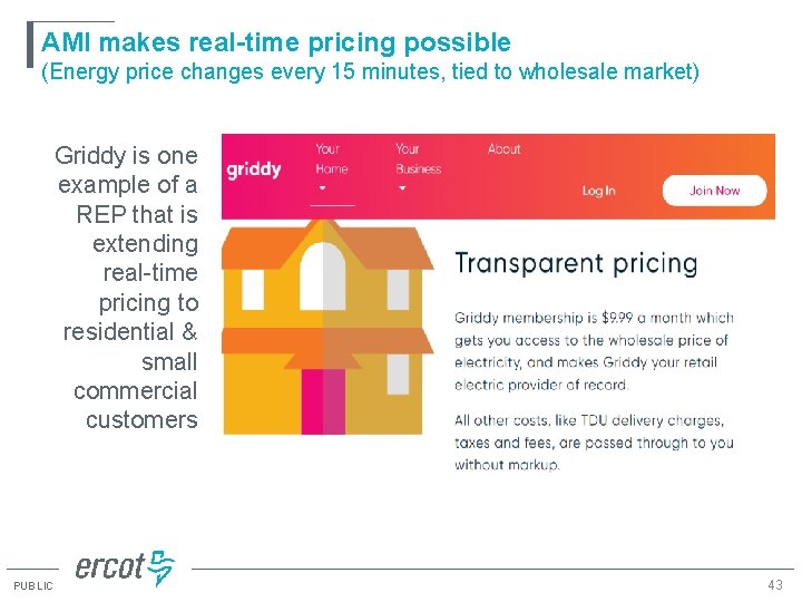 AMI makes real-time pricing possible (Energy price changes every 15 minutes, tied to wholesale