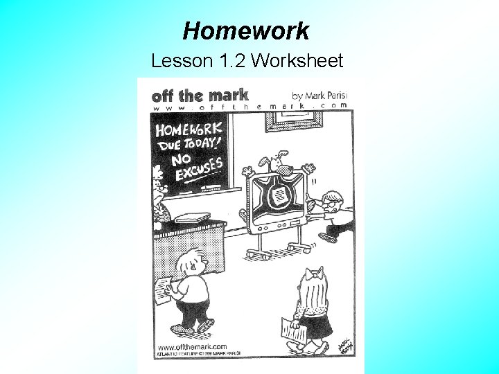 Homework Lesson 1. 2 Worksheet 