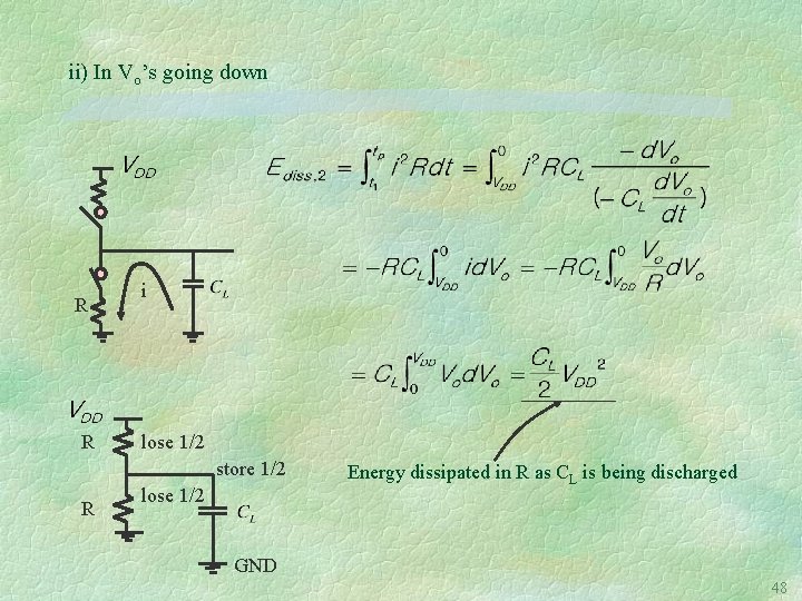 ii) In Vo’s going down R R i lose 1/2 store 1/2 R lose