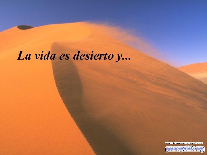 La vida es desierto y. . . 