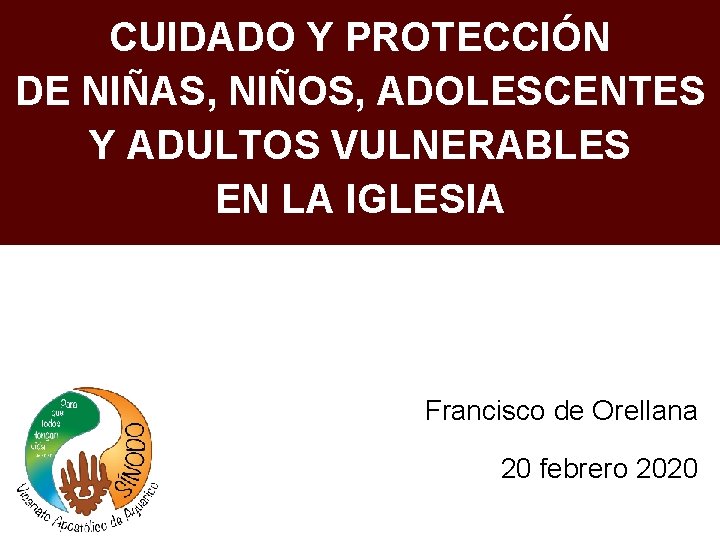 CUIDADO Y PROTECCIÓN DE NIÑAS, NIÑOS, ADOLESCENTES Y ADULTOS VULNERABLES EN LA IGLESIA Francisco