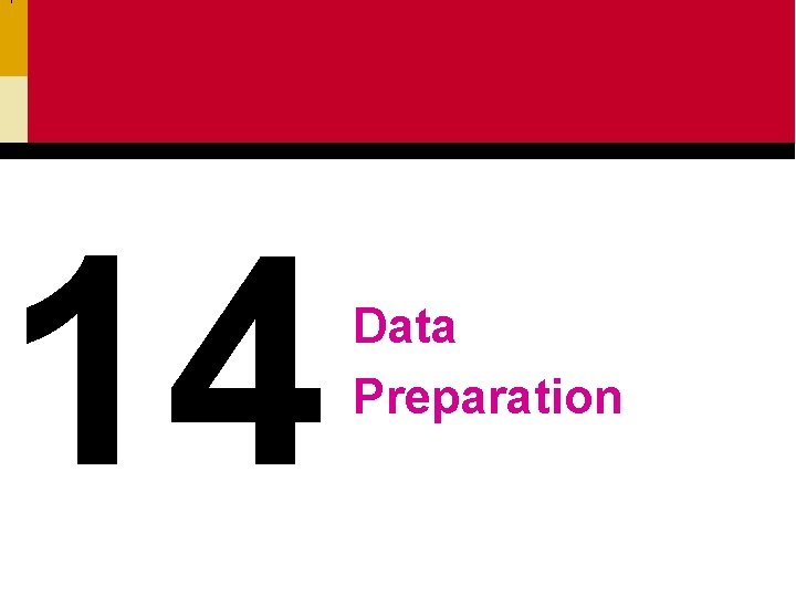 14 Data Preparation 