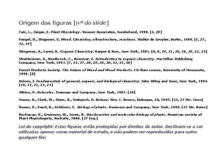 Origem das figuras [nº do slide] Taiz, L. , Zeiger, E. Plant Physiology. Sinauer