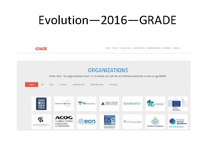 Evolution— 2016—GRADE 