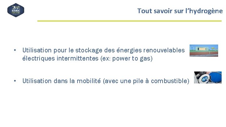 Tout savoir sur l’hydrogène • Utilisation pour le stockage des énergies renouvelables électriques intermittentes