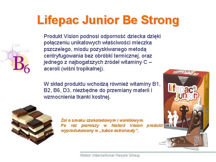 Lifepac Junior Be Strong Produkt Vision podnosi odporność dziecka dzięki połączeniu unikatowych właściwości mleczka