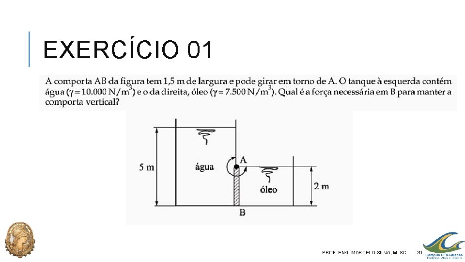 EXERCÍCIO 01 PROF. ENG. MARCELO SILVA, M. SC. 29 
