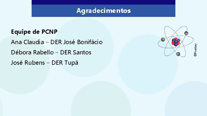 Agradecimentos Ana Claudia – DER José Bonifácio Débora Rabello – DER Santos José Rubens