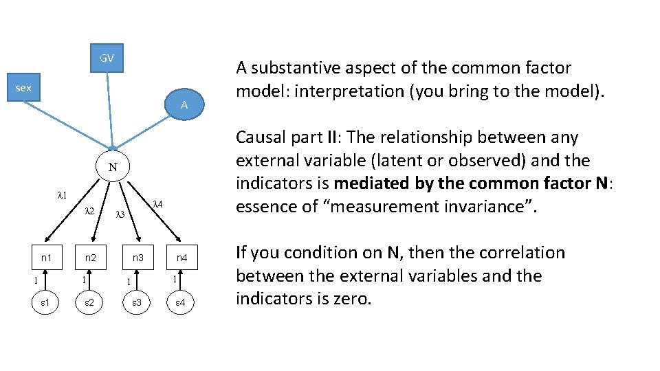 GV sex A Causal part II: The relationship between any external variable (latent or