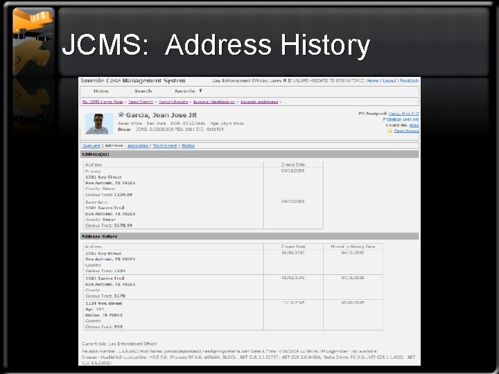 JCMS: Address History 