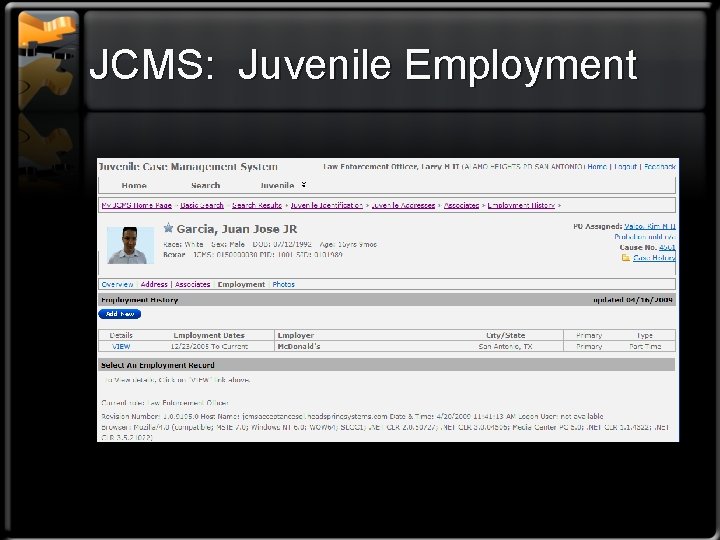JCMS: Juvenile Employment 