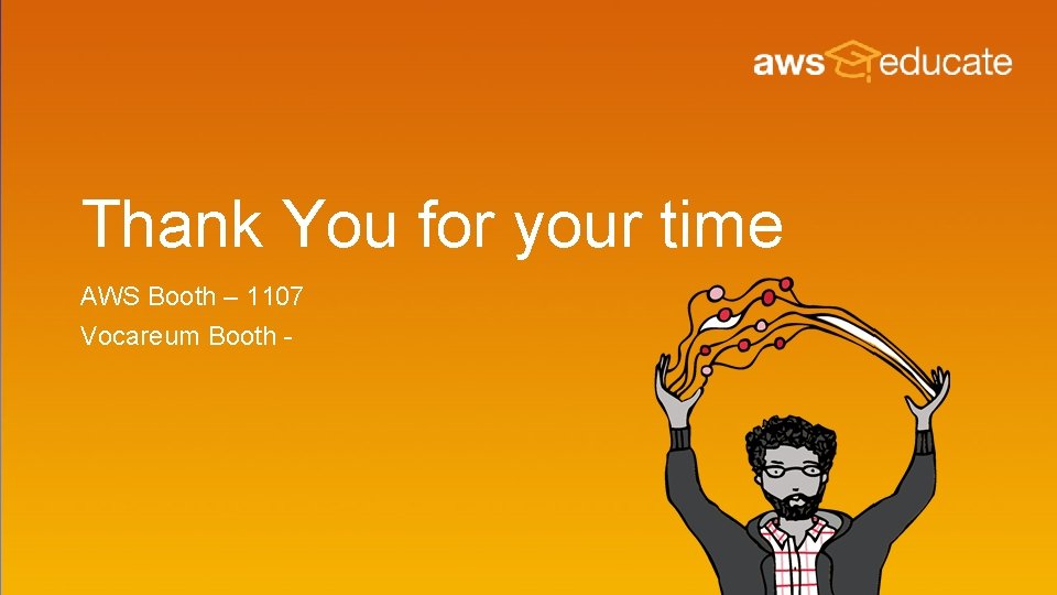 Thank You for your time AWS Booth – 1107 Vocareum Booth - Thank You for your time AWS Booth – 1107 Vocareum Booth -