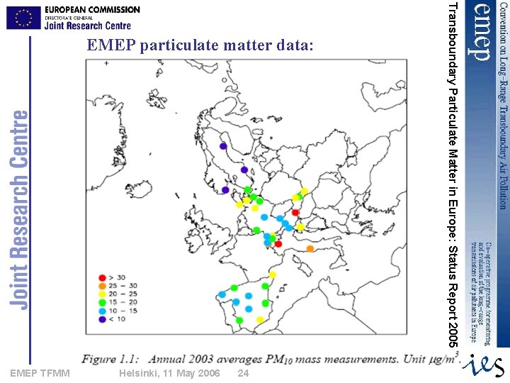 http: //www. nilu. no/projects/ccc/emepdata. html EMEP TFMM Helsinki, 11 May 2006 24 Transboundary Particulate