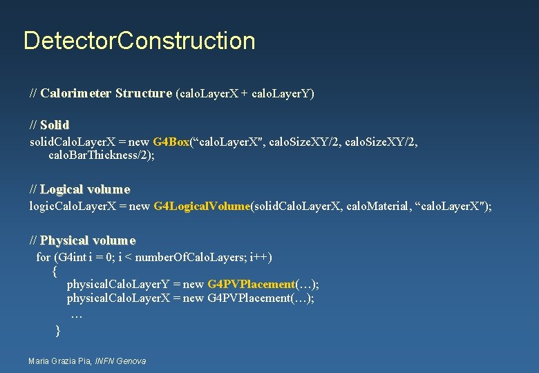 Detector. Construction // Calorimeter Structure (calo. Layer. X + calo. Layer. Y) // Solid