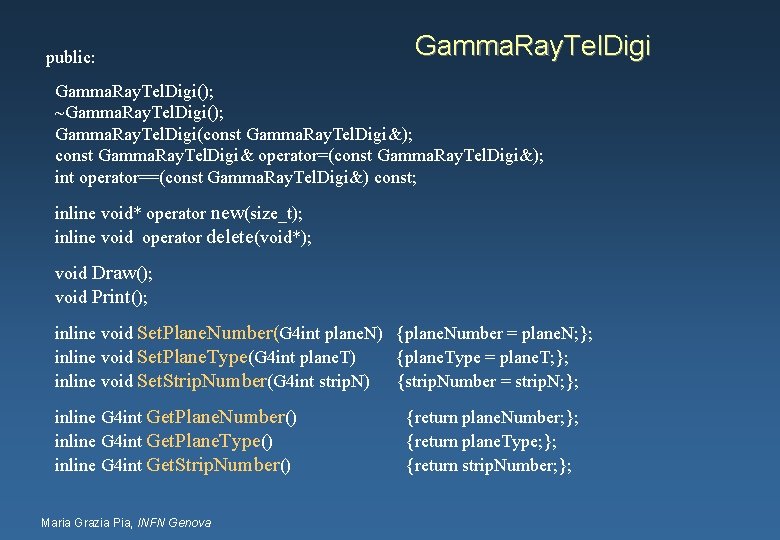 public: Gamma. Ray. Tel. Digi(); ~Gamma. Ray. Tel. Digi(); Gamma. Ray. Tel. Digi(const Gamma.