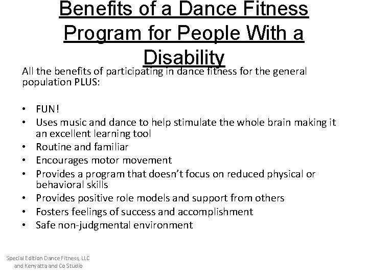 Benefits of a Dance Fitness Program for People With a Disability All the benefits