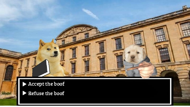 Accept the boof Refuse the boof 