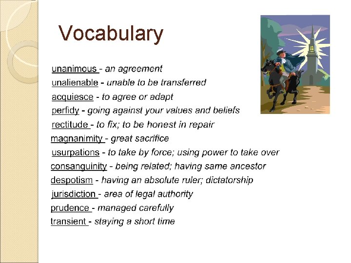 Vocabulary 