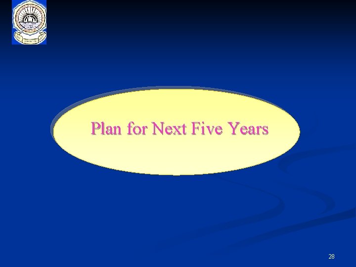 Plan for Next Five Years 28 