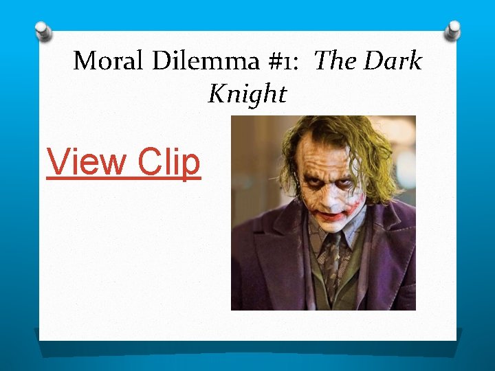 Moral Dilemma #1: The Dark Knight View Clip 