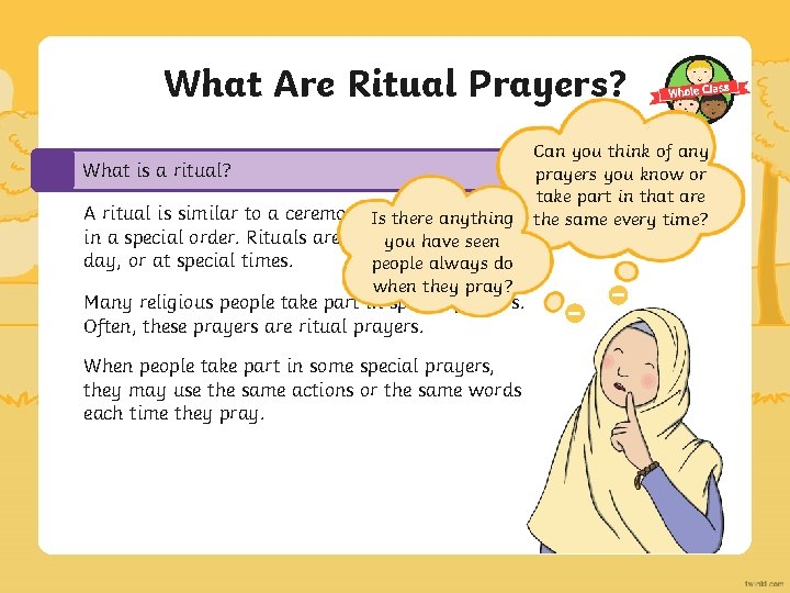 What Are Ritual Prayers? Can you think of any What is a ritual? prayers