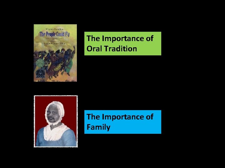 The Importance of Oral Tradition The Importance of Family 